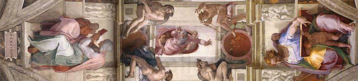 Michelangelo Buonarroti The seventh bay of the ceiling Spain oil painting art